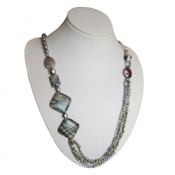 Pearls, Crystals and Gemstones Necklace