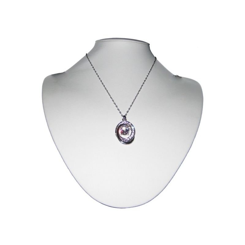 Cubic Zirconia Double Circle Pendant