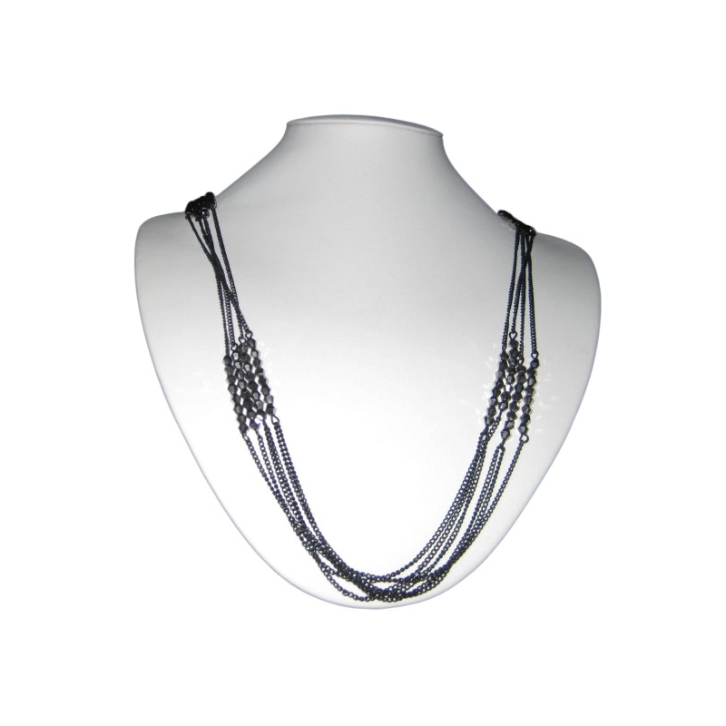 Mesh Chain With Crystals Necklace