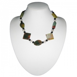 Colorful Agate Stones & Crystals Necklace