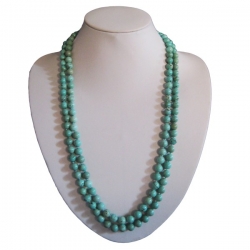 Long Rope Green Turquoise Necklace