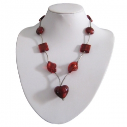 Murano Glass Heart Necklace